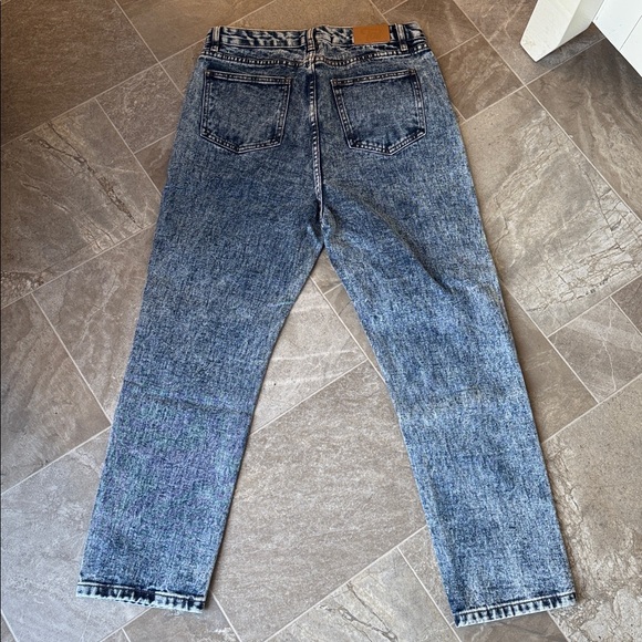 Tal Distressed 80s vibes acid wash Jeans Heart Cutout boyfriend cut sz31 NWOT - Picture 4 of 13